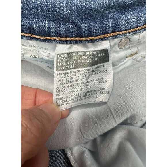 Levi's 513 Bootcut Stretch Denim Jeans Medium Wash Mid Rise Women's Size 30 x 30 - Picture 12 of 13